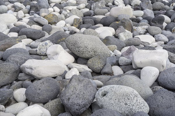 Round stones on the beach