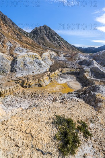 Caldera volcano with pumice fields