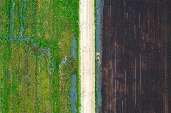 Peat extraction aerial photo