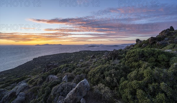 Sunset over the sea