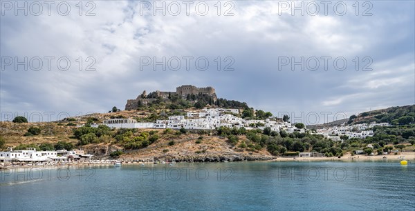Lindos with village and Acropolis of Lindos