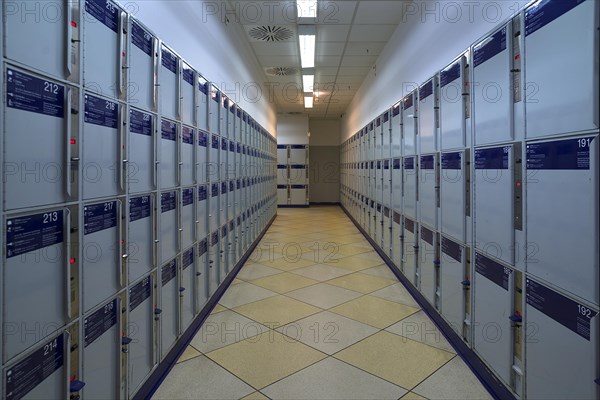 Lockers in a railway station