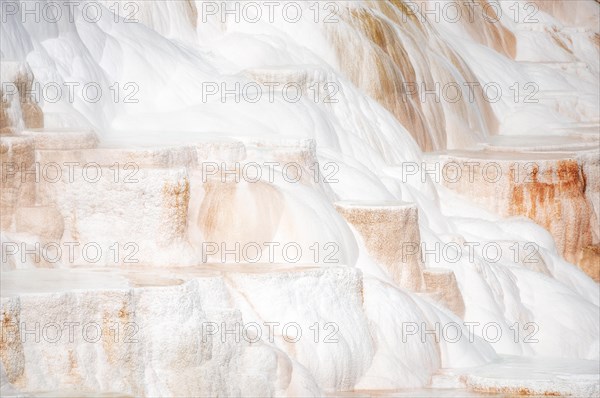 Sinter terraces with calcareous tuff deposits