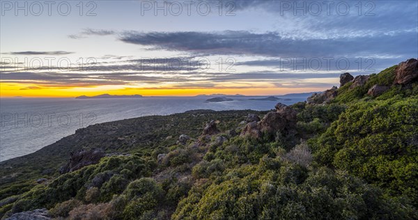 Sunset over the sea