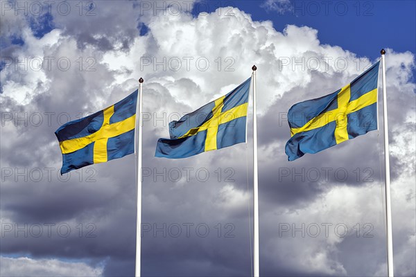 Three Swedish flags