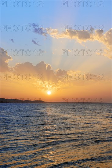 Sunset seascape over the Aegean Sea