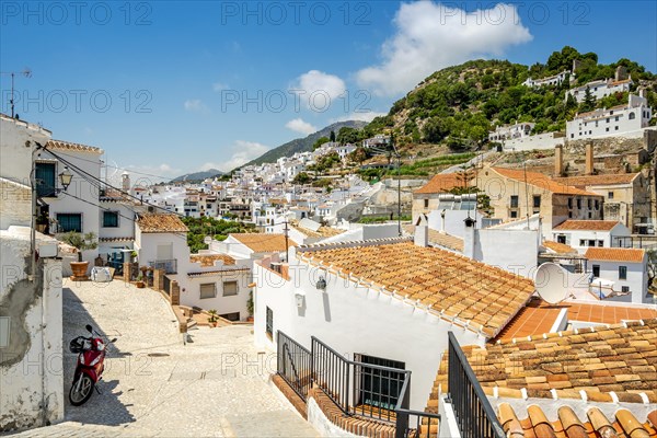 Picturesque town of Frigiliana located in mountainous region of Malaga