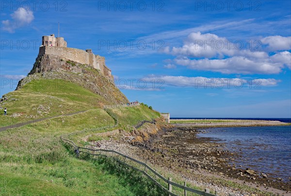 Castle on hill above sea