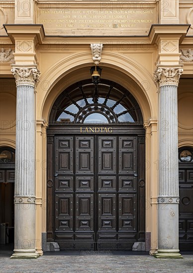 The portal at the entrance to Schwerin Castle