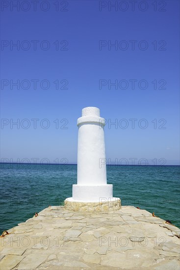 Pier in the Aegean Sea. Pefkohori