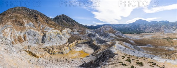 Caldera volcano with pumice fields