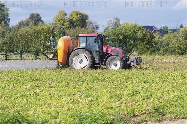 Farmer spraying pesticides