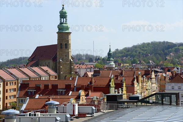 View from the lookout tower to St. Erasmus Church