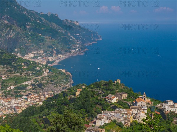 View from the Terrazza dell'Infinito of Villa Cimbrone on the Gulf of Salerno