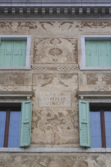 Frescoes on a Palazzo on the Corso del Popolo