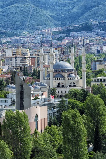 View over Tirana and new mosque