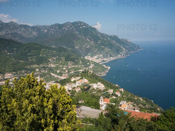 View from the Terrazza dell'Infinito of Villa Cimbrone on the Gulf of Salerno