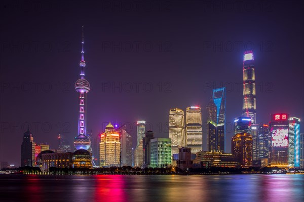 Skyline at the Bund at night