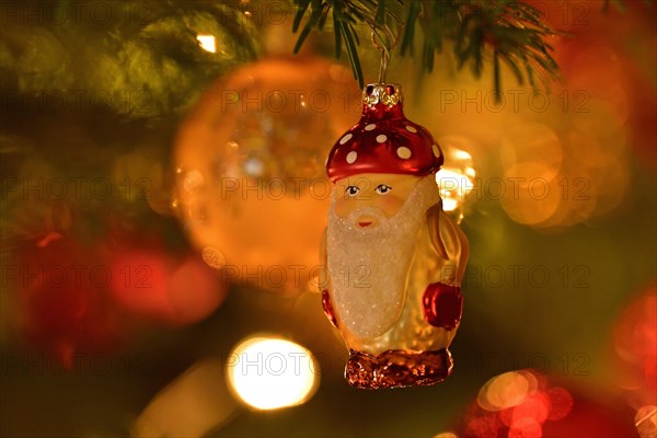 Father Christmas Deco Hanging on the Christmas Tree