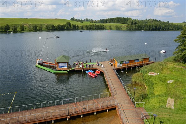 Water skiing near Leszczewo