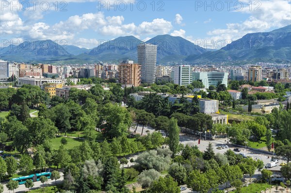 View over Tirana