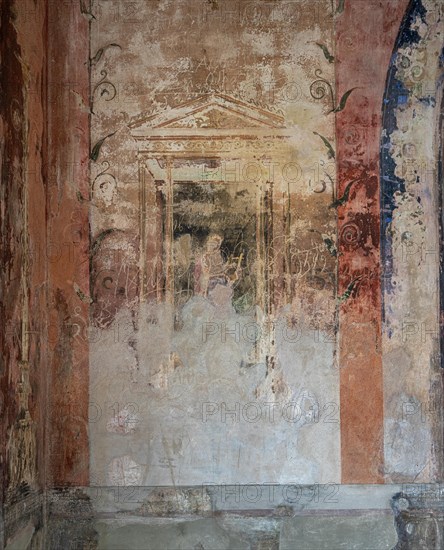 Wall painting in the fortress room of the Belvedere on the Pfingstberg in Potsdam