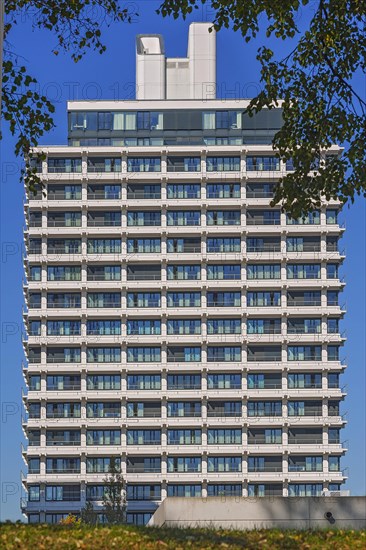 High-rise building and concrete balconies in the Olympic Village