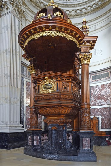 Carved pulpit