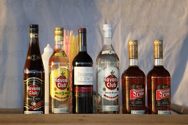 Bottles of Cuban Spirits