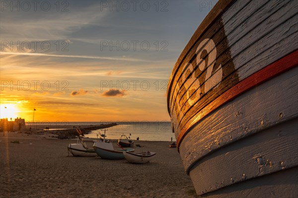 Fishing boat in sunset