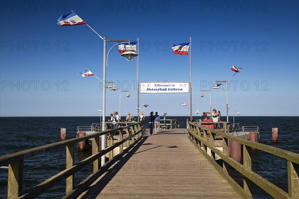 Sea bridge of the Baltic seaside resort Goehren