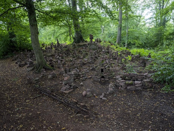 Inner ring wall of a settlement built by Celts c. 400 BC on the Heiligenberg