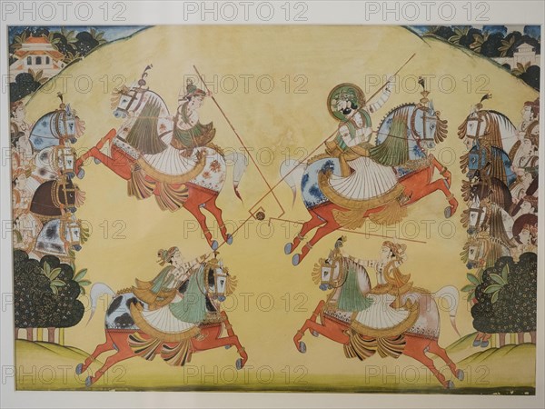 Maharaja Man Singh playing polo
