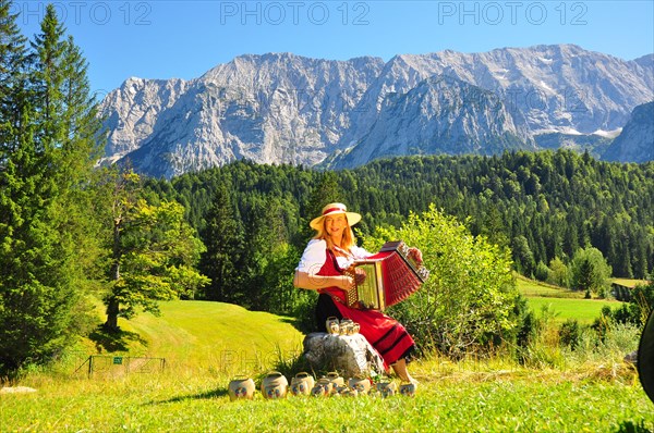 Woman with accordion