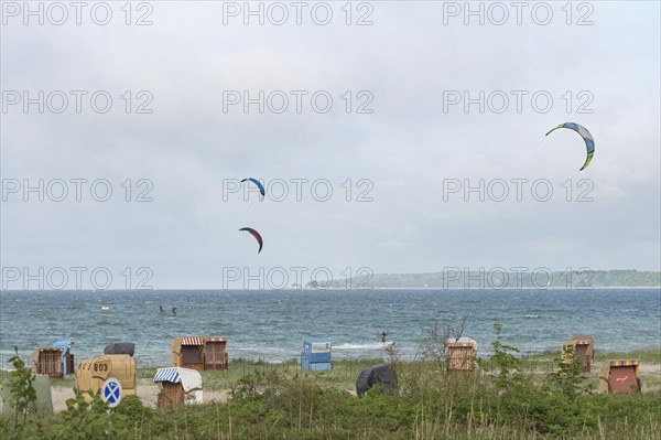 Kitesurfer near Eckernfoerde