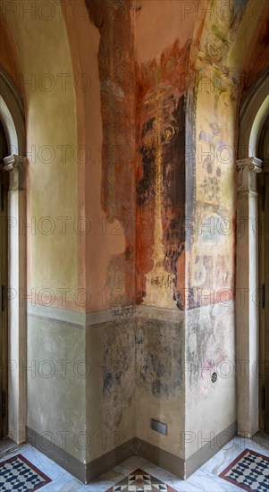 Wall painting in the fortress room of the Belvedere on the Pfingstberg in Potsdam