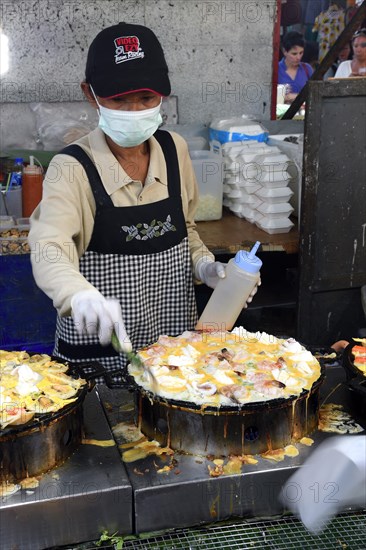 Market stall with local food