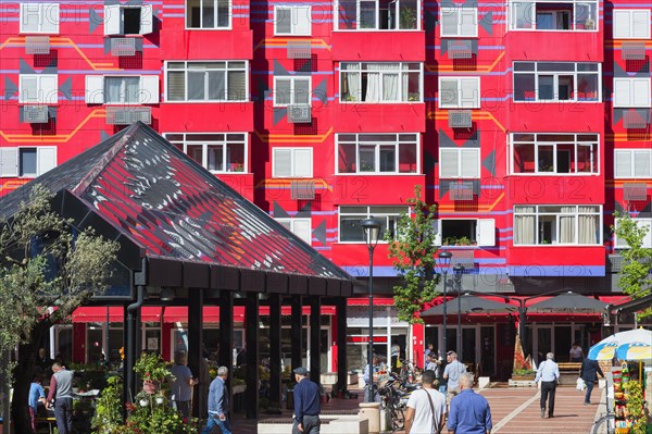 Colorful houses near the New Bazaar