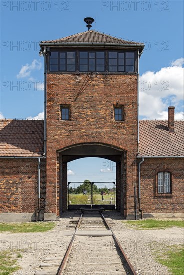 Auschwitz II-Birkenau concentration camp gatehouse