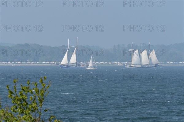 Sailing ships in the Eckernfoerder Bay