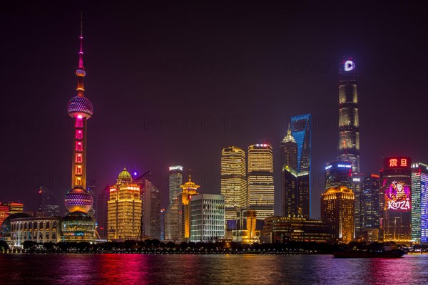 Skyline at the Bund at night