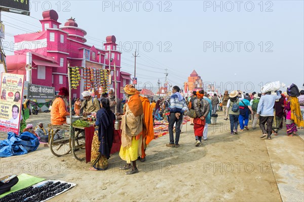 Pilgrims on their way to the Allahabad Kumbh Mela