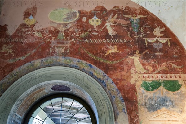Wall painting in the fortress room of the Belvedere on the Pfingstberg in Potsdam