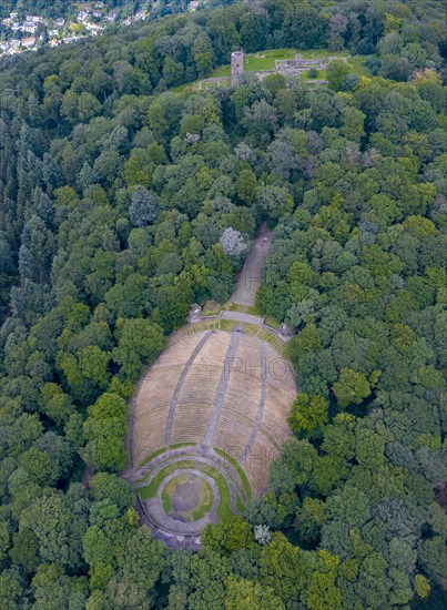 Thing site and rear St. Michael's monastery ruins on the Heiligenberg