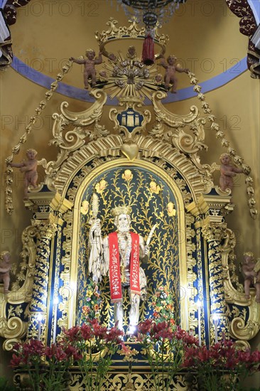 Silver statue of Saint Bartholomew in the Cathedral of San Bartolomeo on Castle Hill