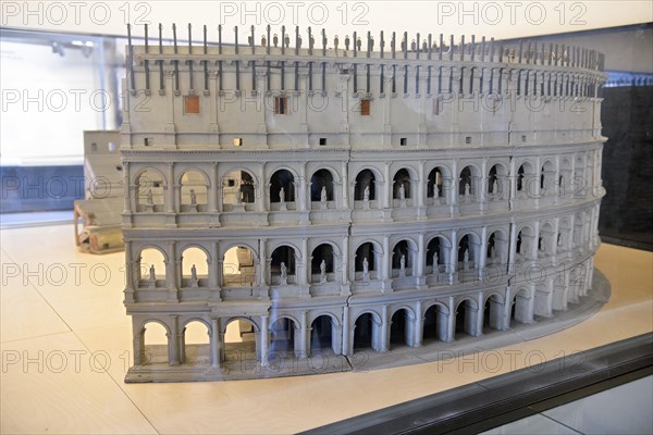 Showcase model of Colosseum in antiquity