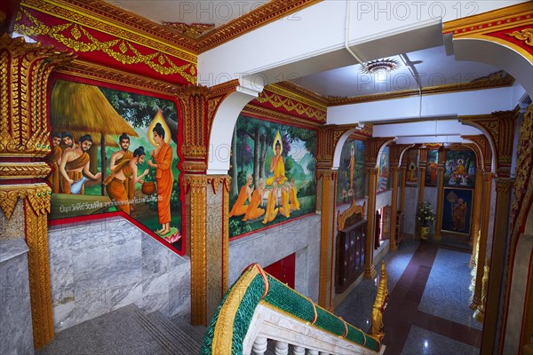 Interior with murals