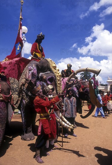 Dussera procession during Navarathri festival at Mysuru