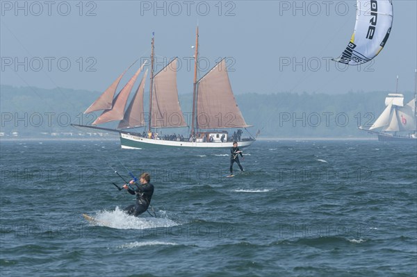 Sailing ships in the Eckernfoerder Bay