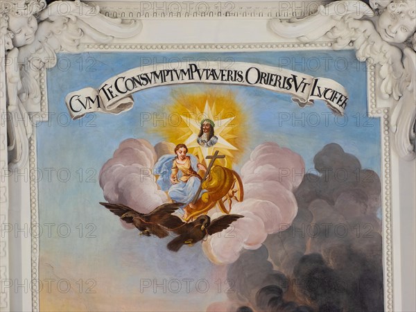 Ceiling fresco in the aisle of St Catherine's Church